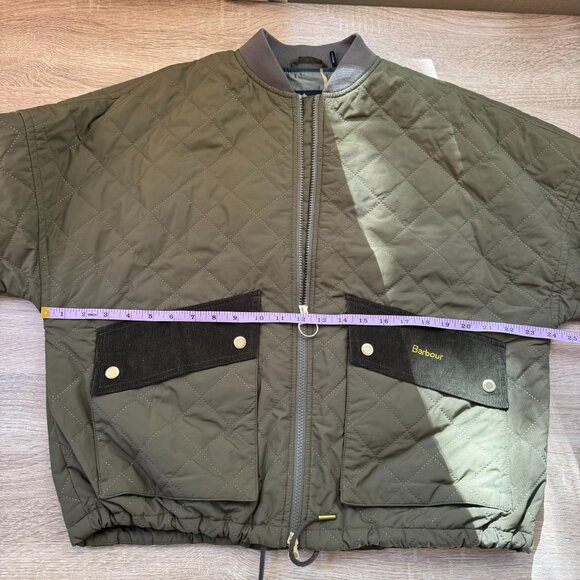 Barbour Bowhill Quilted Jacket in Army Green 4 - Picture 9 of 13